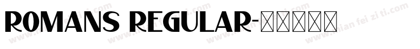 RomanS Regular字体转换